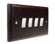 Classic 4gang 2Way 10Amp Rocker Switch in Dark Oak