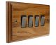 Classic 4Gang 2Way 10Amp Rocker Switch in Medium Oak