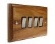 Classic 4Gang 2Way 10Amp Rocker Switch in Medium Oak