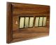 Classic 6Gang 2Way 10Amp Rocker Switch in Medium Oak 