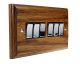 Classic 6Gang 2Way 10Amp Rocker Switch in Medium Oak 