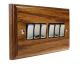 Classic 6Gang 2Way 10Amp Rocker Switch in Medium Oak 