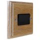 Classic 10Amp 3Pole Fan Isolator Switch in Solid Limed Oak