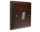 Classic 1Gang 20Amp Double Pole Rocker Switch with Neon in Dark Oak 