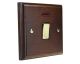 Classic 1Gang 20Amp Double Pole Rocker Switch with Neon in Dark Oak 