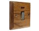 Classic 1Gang Double Pole 20Amp Rocker Switch with Neon in Medium Oak