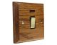 Classic 1Gang Double Pole 20Amp Rocker Switch with Neon in Medium Oak