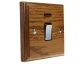 Classic 1Gang Double Pole 20Amp Rocker Switch with Neon in Medium Oak