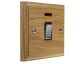 Classic 1Gang Double Pole 20Amp Rocker Switch with Neon in Solid Light Oak