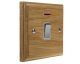 Classic 1Gang Double Pole 20Amp Rocker Switch with Neon in Solid Light Oak