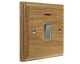 Classic 1Gang 20Amp Double Pole Rocker Switch with Neon in Solid Oak