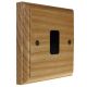 Wood 1 Gang 20Amp Cord Outlet in Solid Ash