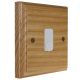 Wood 1 Gang 20Amp Cord Outlet in Solid Ash