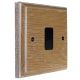 Wood 1 Gang 20Amp Cord Outlet in Solid Limed Oak