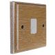 Wood 1 Gang 20Amp Cord Outlet in Solid Limed Oak