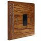 Wood 1 Gang 20Amp Cord Outlet in Solid Medium Oak