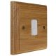 Wood 1 Gang 20Amp Cord Outlet in Solid Light Oak