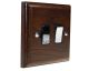 Classic 1Gang 13Amp Switch Fuse Spur in Dark Oak 