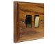 Classic 1Gang 13Amp Switch Fuse Spur in Medium Oak