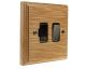 Classic 1Gang 13Amp Switch Fuse Spur in Solid Light Oak