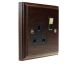 Classic 1Gang 13Amp Switched socket in Dark Oak