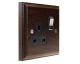 Classic 1Gang 13Amp Switched socket in Dark Oak