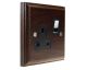 Classic 1Gang 13Amp Switched socket in Dark Oak