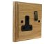 Classic 1Gang 13Amp Switched Socket in Solid Light Oak