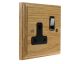 Classic 1Gang 13Amp Switched Socket in Solid Light Oak