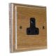 Classic 1Gang 5Amp Unswitched Socket in Solid Limed Oak