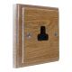 Classic 1Gang 2Amp Unswitched Socket in Solid Limed Oak 