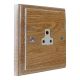 Classic 1Gang 2Amp Unswitched Socket in Solid Limed Oak 