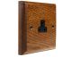 Classic Wood 1Gang 2Amp Unswitched Socket in Medium Oak