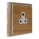 Classic 1Gang 5Amp Unswitched Socket in Solid Limed Oak 