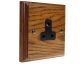 Classic Wood 1Gang 5Amp Unswitched Socket in Medium Oak