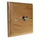 Classic Wood 1 Gang 2Way 10Amp Polished Chrome Toggle Switch in Solid Light Oak