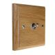 Classic Wood 1 Gang 2Way 10Amp Satin Chrome Toggle Switch in Solid Light Oak