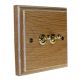 Classic Wood 2 Gang 2Way 10Amp Toggle Switch in Limed Oak