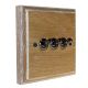 Classic Wood 3 Gang 2Way 10Amp Toggle Switch in Limed Oak