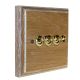 Classic Wood 3 Gang 2Way 10Amp Toggle Switch in Limed Oak