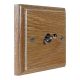 Classic Wood 1 Gang 2Way 10Amp Polished Stainless Toggle Switch in Solid Limed Oak