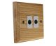 Classic 2Gang TV Co-axial Non Isolated Socket in Ash 