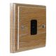 Classic 1Gang TV Co-axial Isolated Socket in Solid Limed Oak 