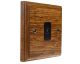 Classic Wood 1Gang TV Co-axial Non Isolated Socket in Medium Oak