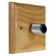 Wood 1 Gang 2Way Push on/Push off  LED Dimmer in Solid Ash with designer Retro Chrome Dimmer Cap