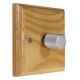 Wood 1 Gang 2Way Push on/Push off  LED Dimmer in Solid Ash with designer Retro Satin Silver Dimmer Cap