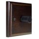 Wood 1 Gang 2Way Push on/Push off 400W/VA Dimmer Switch in Solid Dark Oak with designer Retro Black Knob