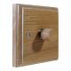 Wood 1 Gang 2Way Push on/Push off  LED Dimmer in Solid Limed Oak