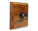 Wood 1 Gang 2Way Push on/Push off LED Dimmer in Medium Oak with Antique Brass dimmer cap