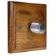 Wood 1 Gang 2Way Push on/Push off  LED Dimmer in Medium Oak with designer Retro Chrome Dimmer Cap